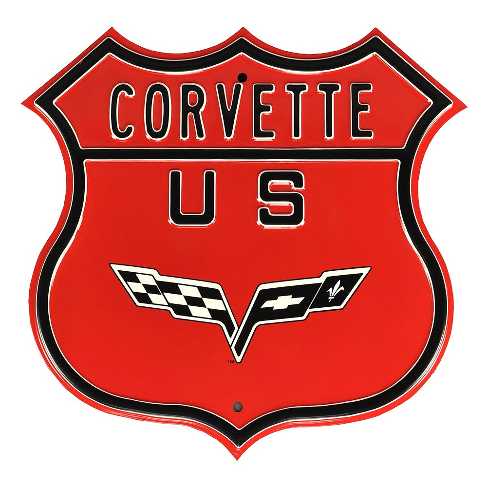 C6 Corvette Route Steel Sign