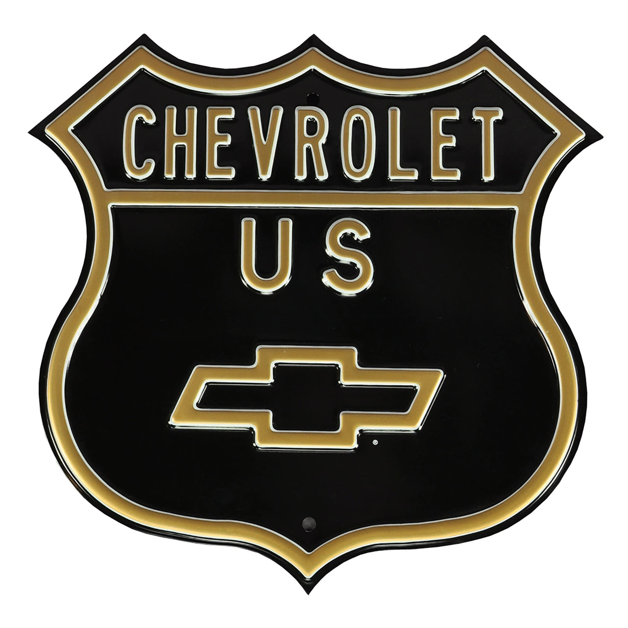 Chevrolet Bowtie Logo Route Steel Sign