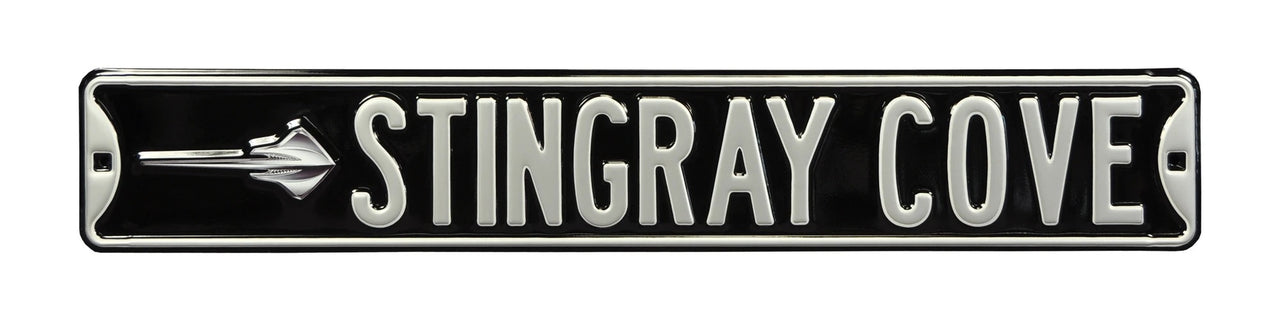 Corvette Stingray Cove Steel Street Sign