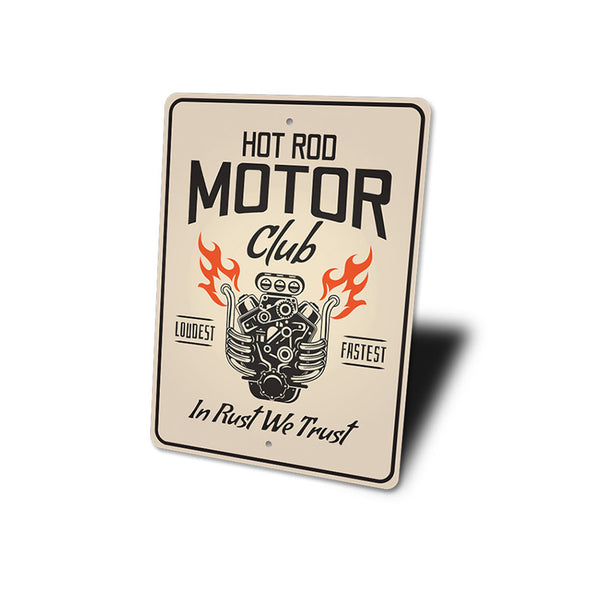 Hot Rod Motor Club - Aluminum Sign