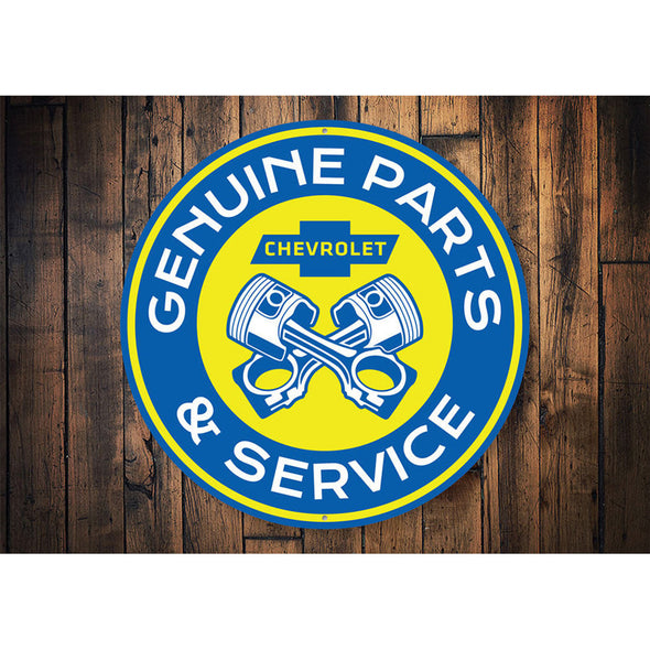 Chevy Genuine Parts & Service - Aluminum Sign