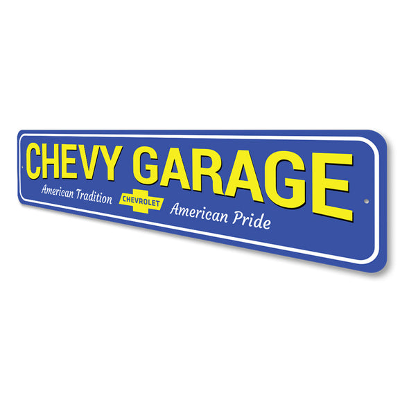 Chevy Garage American Tradition American Pride - Aluminum Street Sign