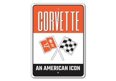 Corvette American Icon - Aluminum Sign