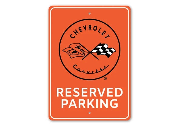 Chevrolet Corvette C1 Reserved Parking - Aluminum Sign