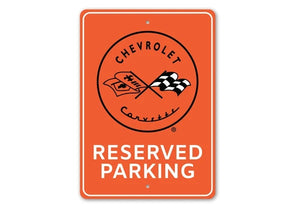 Chevrolet Corvette C1 Reserved Parking - Aluminum Sign