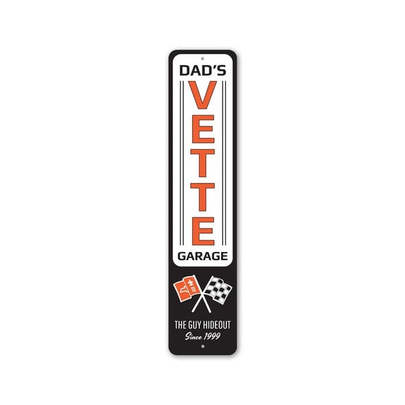 C2 Corvette Dad's Vette Garage - Aluminum Sign