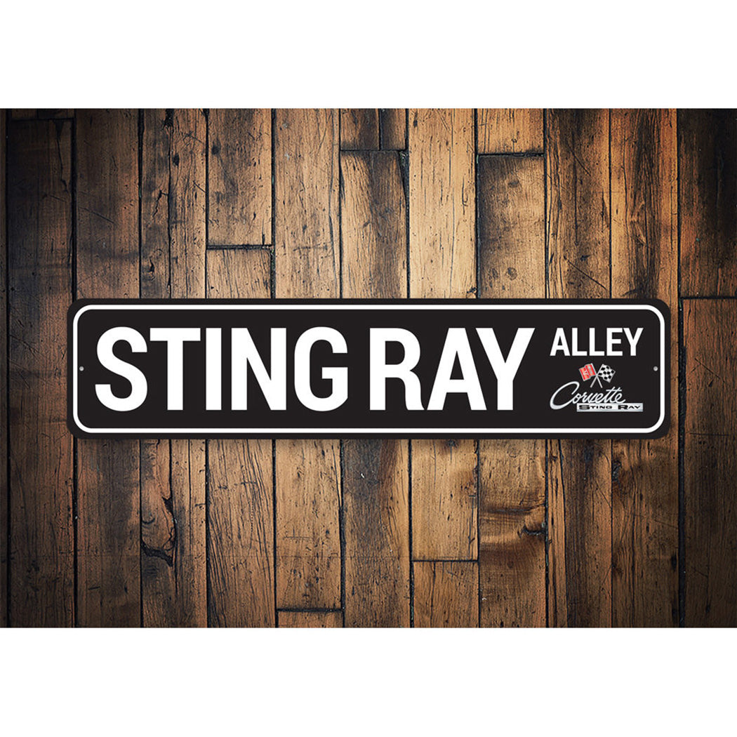 Sting Ray Alley C2 Corvette - Aluminum Street Sign