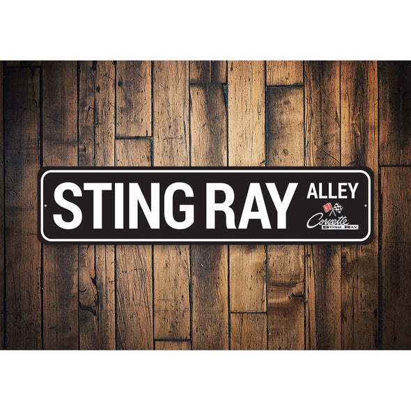 Sting Ray Alley C2 Corvette - Aluminum Street Sign