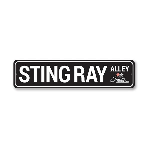 Sting Ray Alley C2 Corvette - Aluminum Street Sign