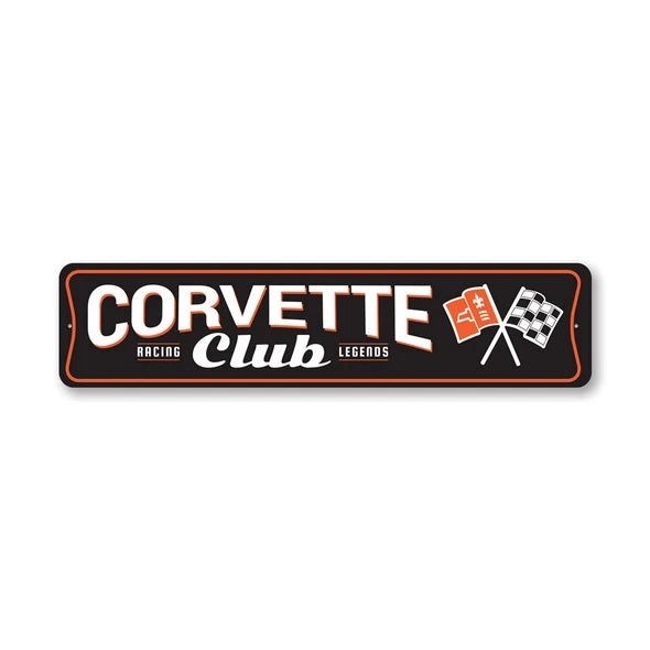 C2 Corvette Club Racing Legends- Aluminum Sign