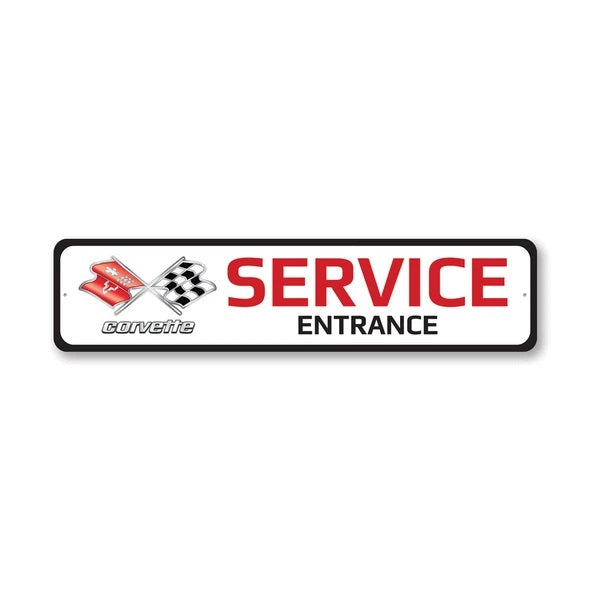 C3 Corvette Service Entrance - Aluminum Sign