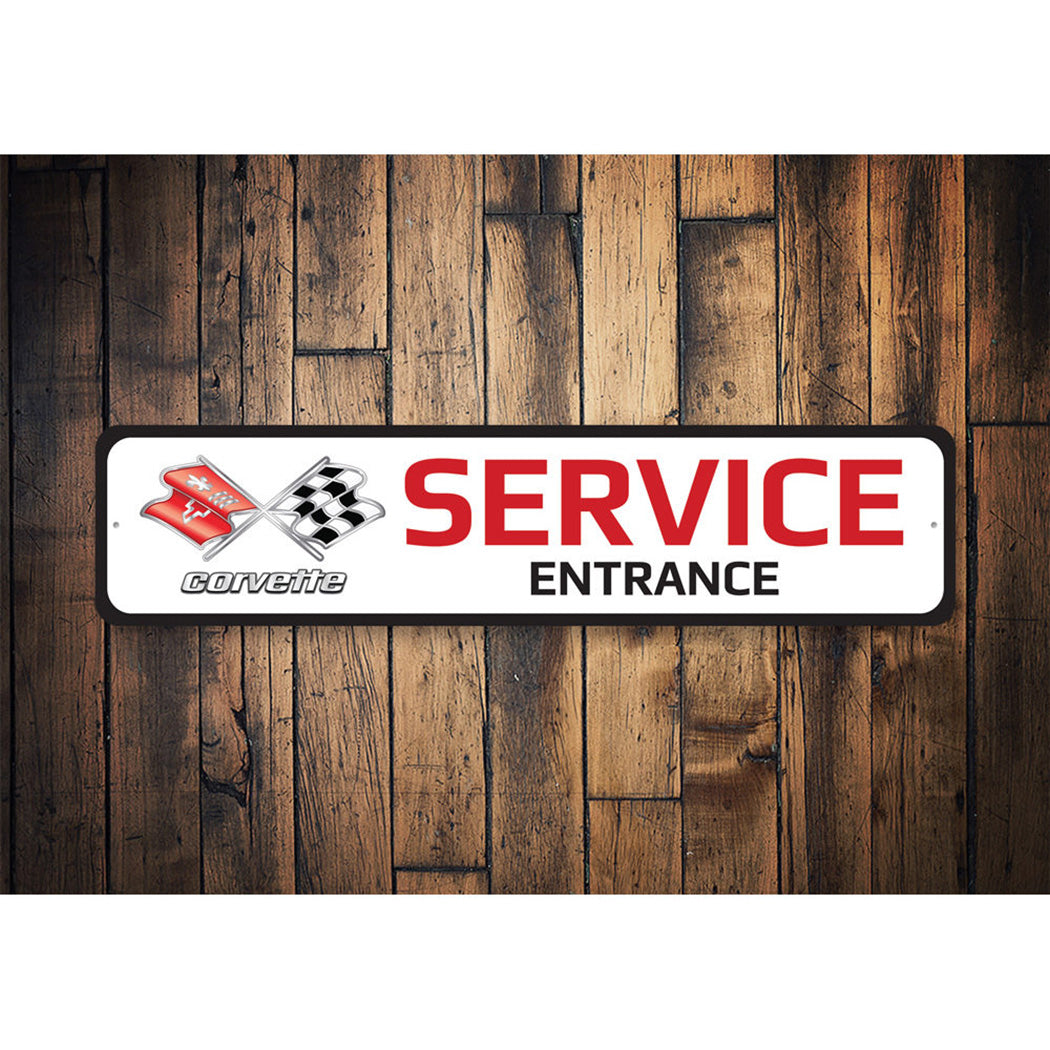 C3 Corvette Service Entrance - Aluminum Sign