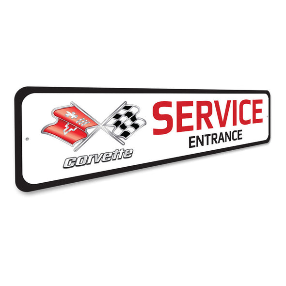 C3 Corvette Service Entrance - Aluminum Sign