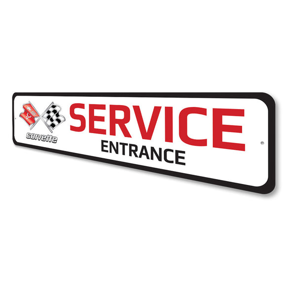 C3 Corvette Service Entrance - Aluminum Sign