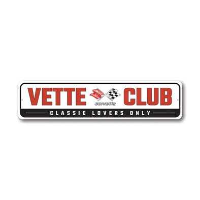 Classic Corvette 'Vette Club - Aluminum Sign