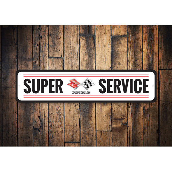 C3 Corvette Super Service - Aluminum Sign
