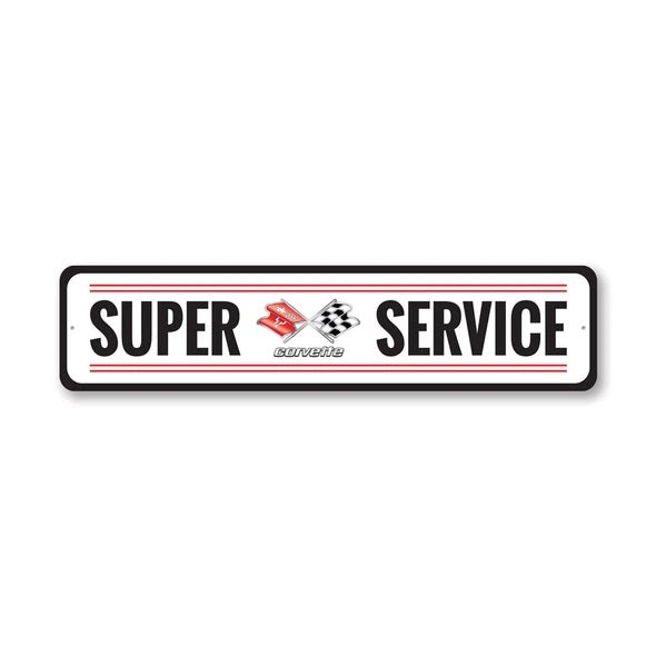 C3 Corvette Super Service - Aluminum Sign