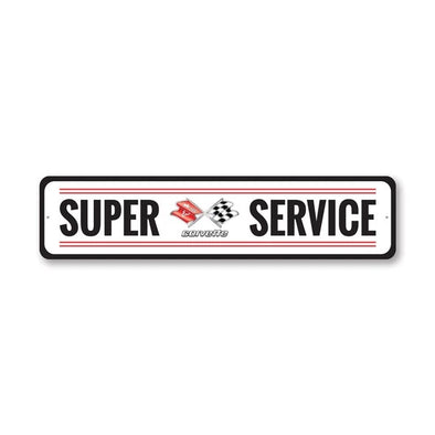 C3 Corvette Super Service - Aluminum Sign
