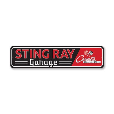 C2 Corvette Sting Ray Garage - Aluminum Sign