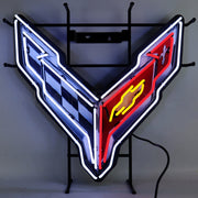 C8 Corvette Neon Sign With Backing - [Corvette Store Online]
