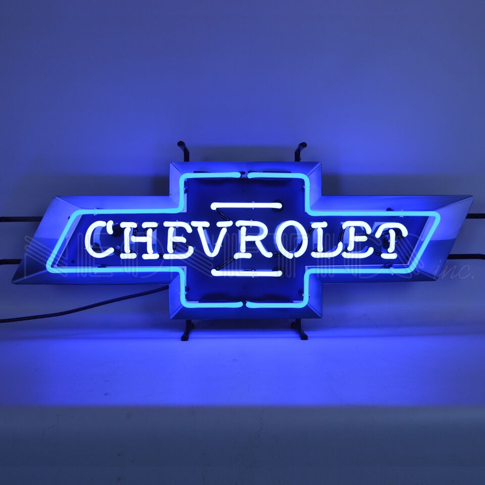 Chevrolet Bowtie Neon Sign With Backing - [Corvette Store Online]