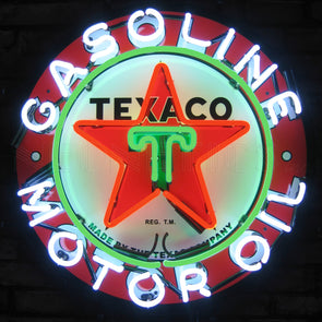 Texaco Motor Oil and Gasoline Neon Sign