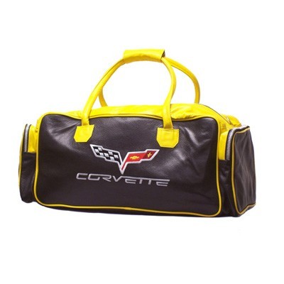C6 Corvette Duffle Bag 24" - Blk/Yellow - [Corvette Store Online]