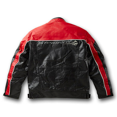 C7 Corvette Black and Red Stingray Inlay Jacket - [Corvette Store Online]
