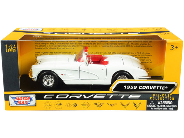 1959 C1 Corvette Convertible 1/24 Diecast "History of Corvette" by Motormax