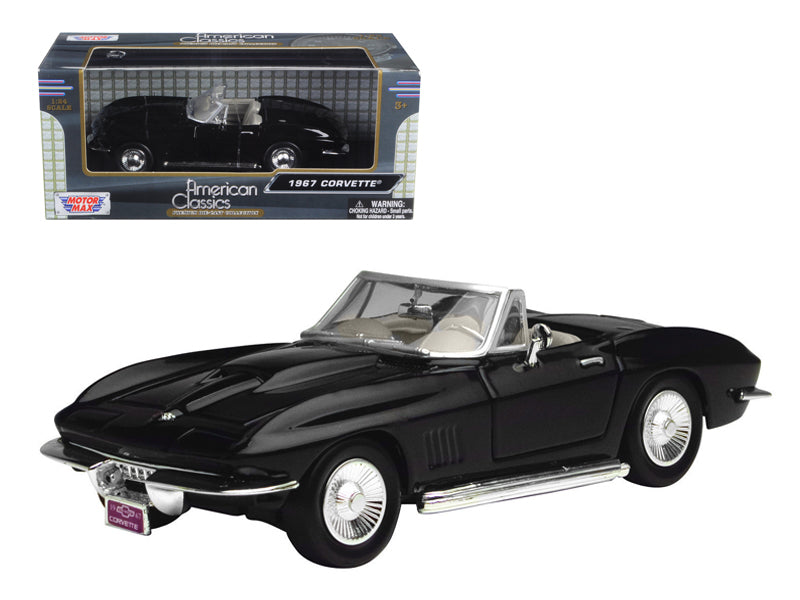 1967 Chevrolet Corvette Black Convertible 1/24 Diecast - [Corvette Store Online]