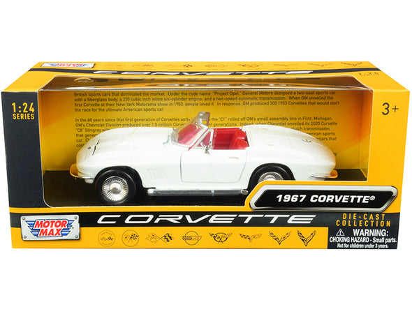1967 C2 Corvette Convertible 1/24 Diecast "History of Corvette" by Motormax