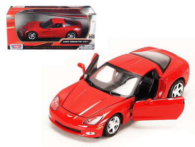 2005 Chevrolet Corvette C6 Coupe Red 1/24 Diecast - [Corvette Store Online]