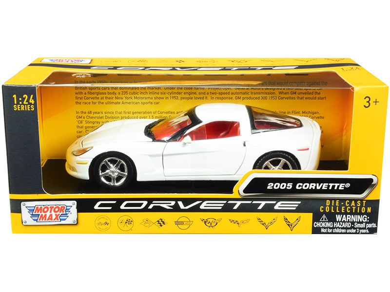 2005-c6-corvette-1-24-diecast-history-of-corvette-by-motormax