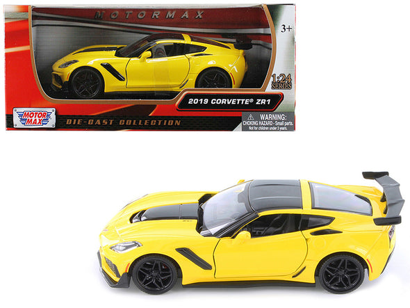 2019 Chevrolet Corvette Yellow ZR1 1/24 Diecast - [Corvette Store Online]