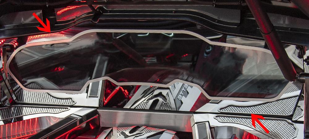 C8 Corvette Rear Window Frame Polished Stainless Steel w/ Brushed Trim
