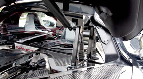 2020-2023 C8 Corvette Coupe Rear Window Accents - Polished Stainless Steel