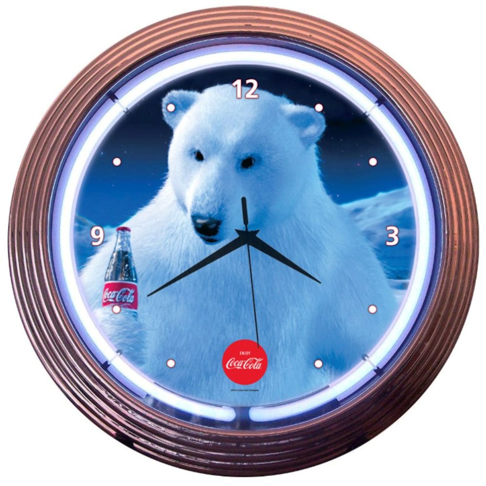 coca-cola-polar-bear-neon-clock