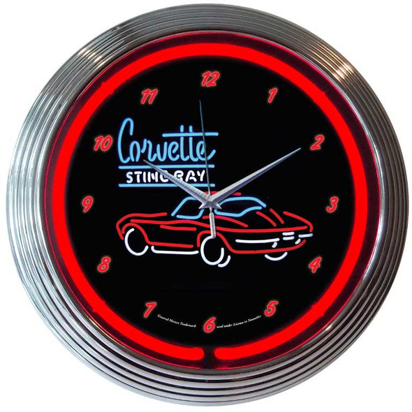 C2 Corvette Stingray Neon Clock - [Corvette Store Online]