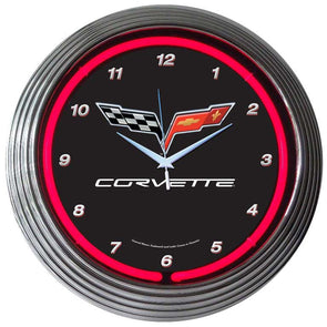 C6 Corvette Neon Clock - [Corvette Store Online]