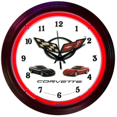 C5 Corvette Neon Clock - [Corvette Store Online]