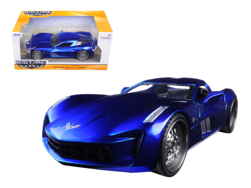 2009 Chevrolet Corvette Stingray Concept Blue 1/24 Diecast - [Corvette Store Online]