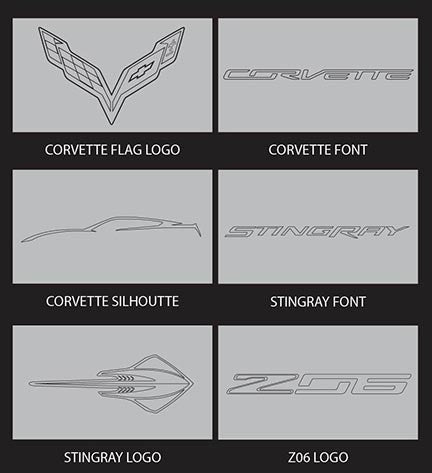 C7 Corvette Hood Shock Covers with Logo Option