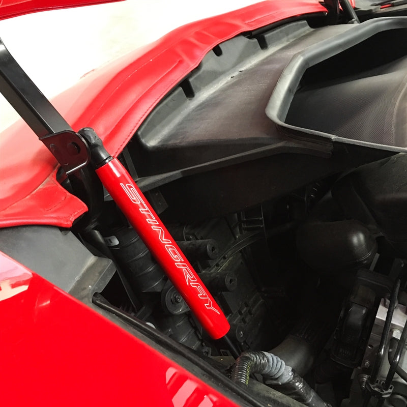 C7 Corvette Hood Shock Covers with Logo Option