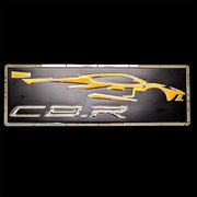 c8-r-corvette-gesture-metal-sign
