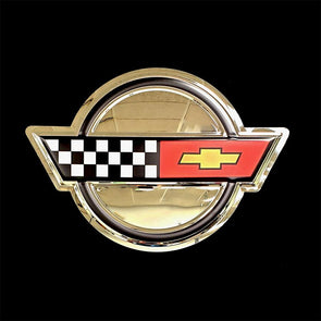 Corvette C4 Flags Logo Metal Sign