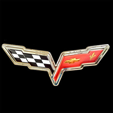 corvette-c6-flags-logo-metal-sign