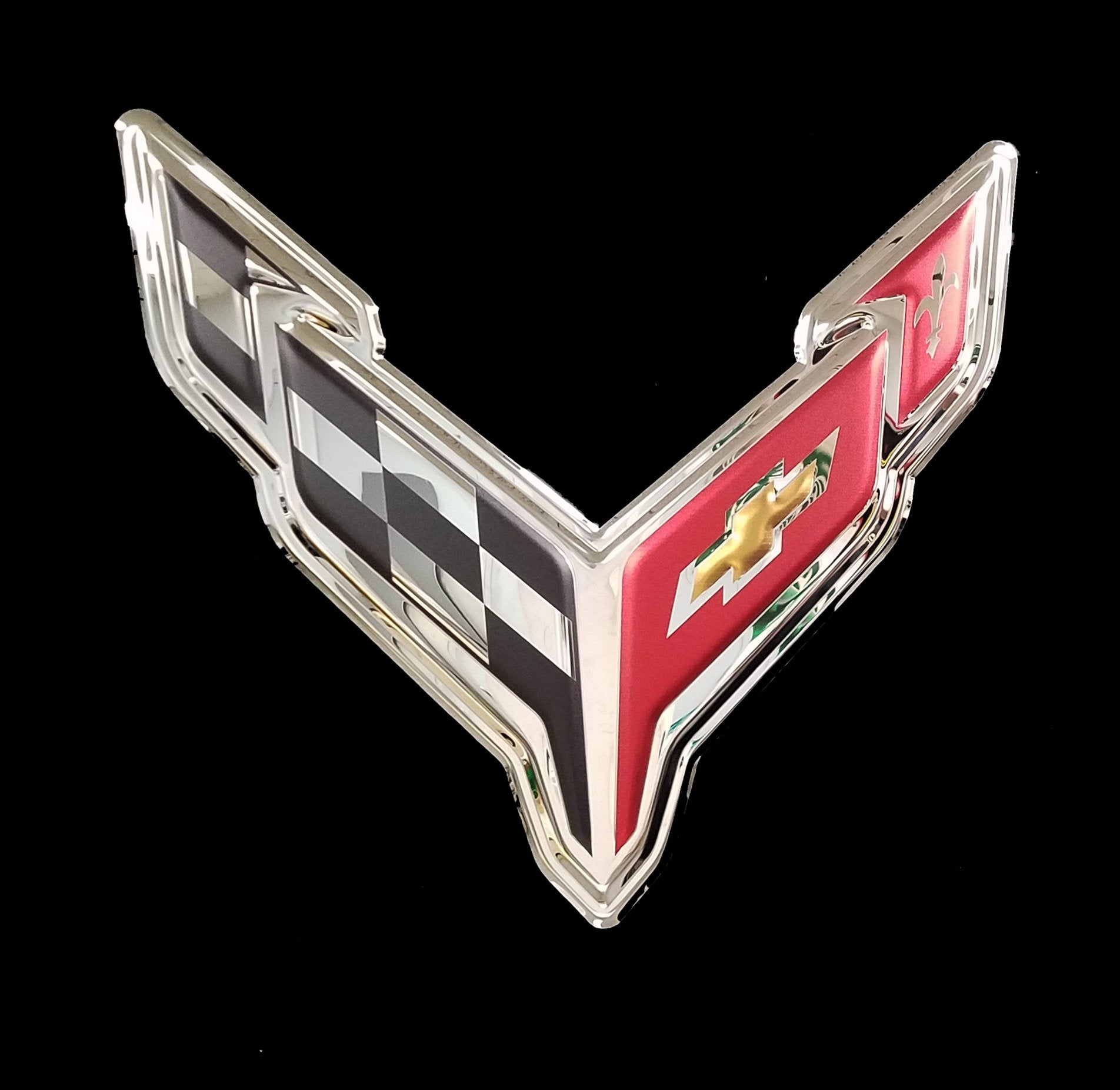 corvette-c8-flags-metal-sign