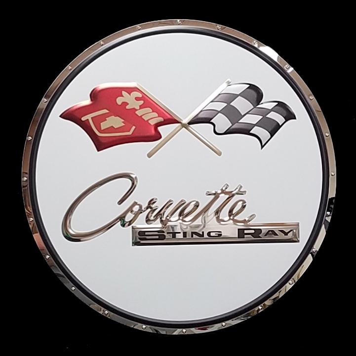 Corvette Stingray C2 Badge Metal Sign