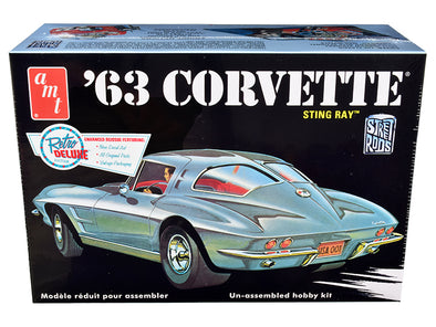 skill-2-model-kit-1963-chevrolet-corvette-stingray-1-25-scale-model-by-amt