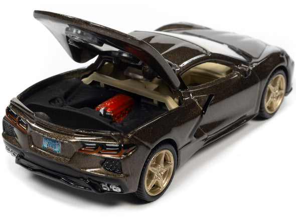 C8 Corvette Stingray Zeus Bronze Metallic "Sports Cars" Limited Edition 1/64 Diecast Model Car by Autoworld